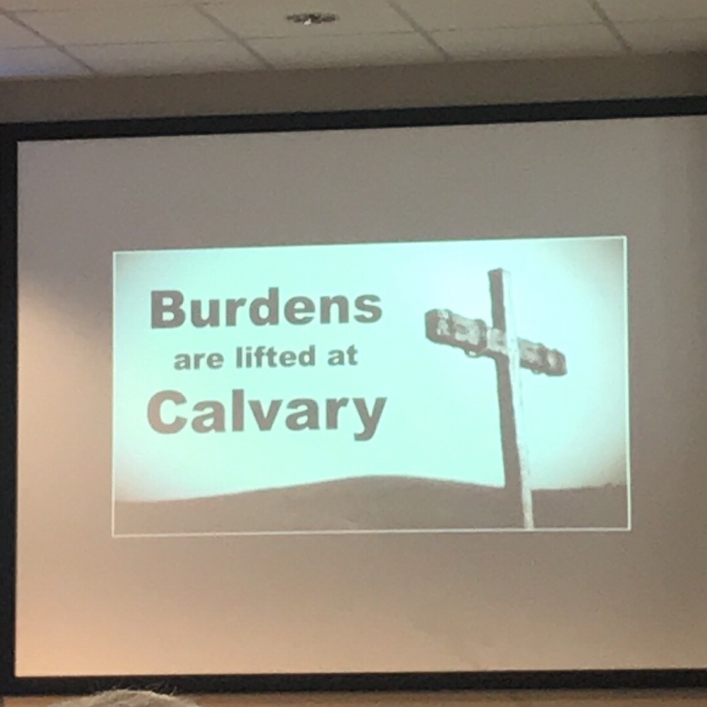 Burdens are lifted at Calvary